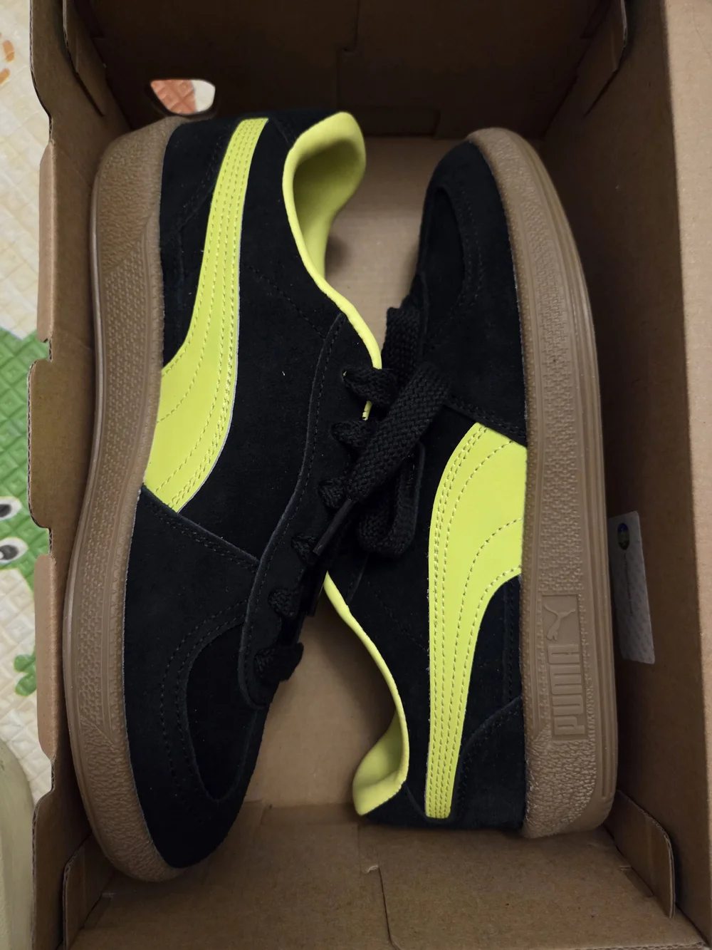 Puma Youth Black and Yellow Sneakers - Picture 2 of 6